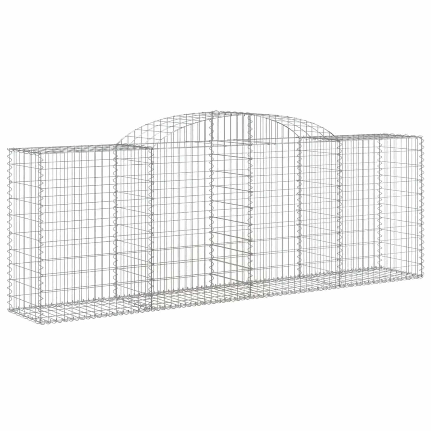 vidaXL Gabionen mit Hochbogen 9 Stk 300x50x100/120cm Eisen 1671133
