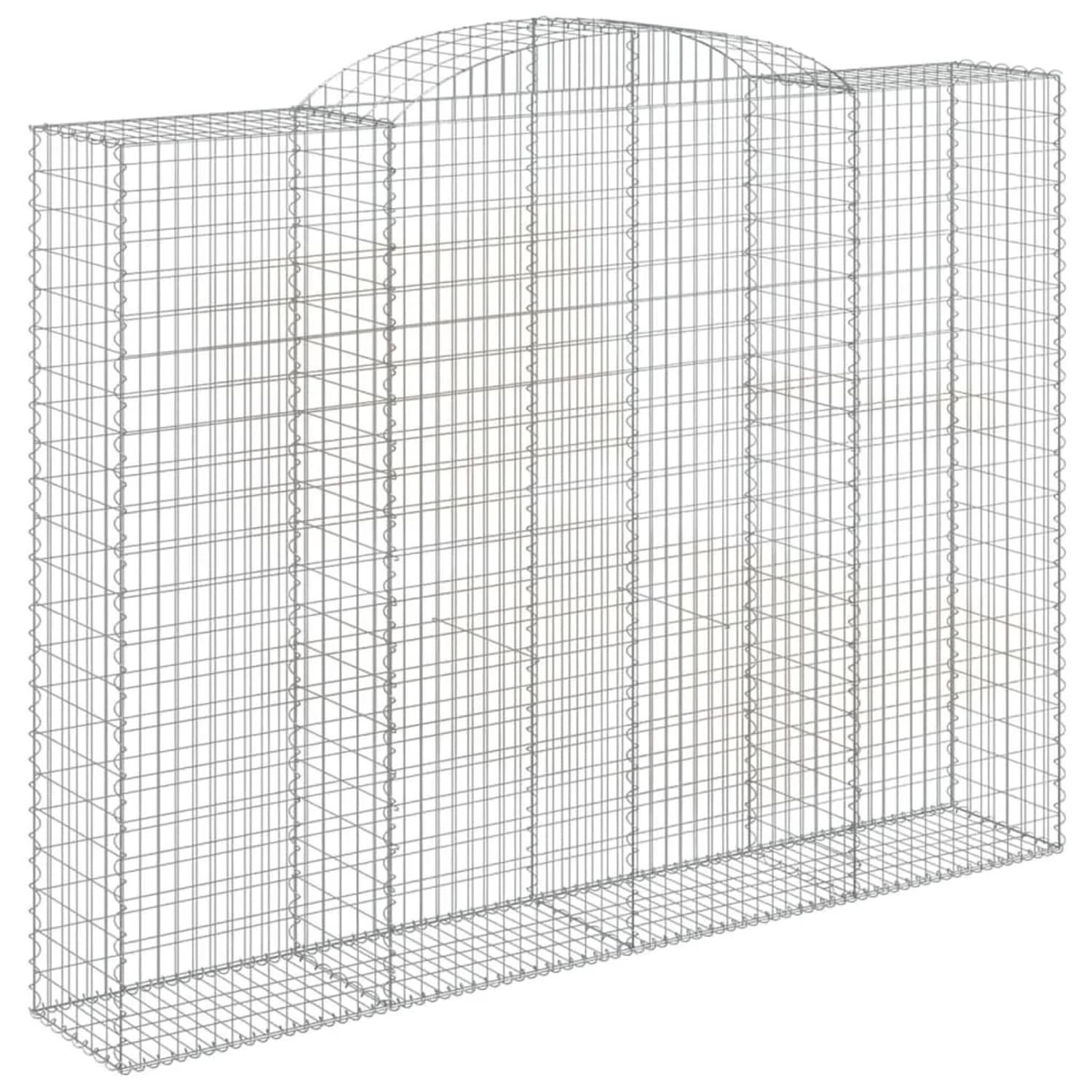 vidaXL Gabionen mit Hochbogen 9 Stk 300x50x220/240cm Verzinktes Eisen 3146816