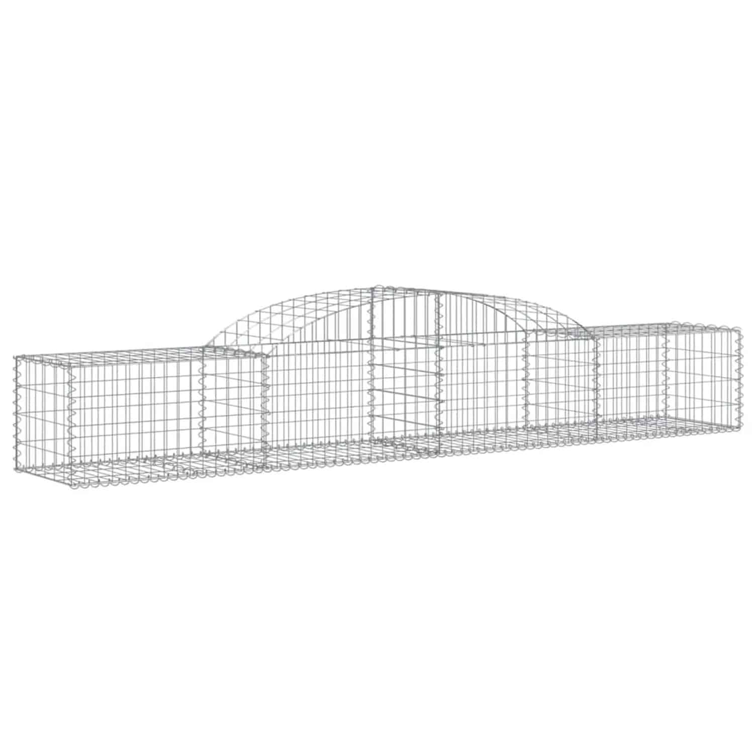 vidaXL Gabionen mit Hochbogen 9 Stk 300x50x40/60 cm Eisen 1666582