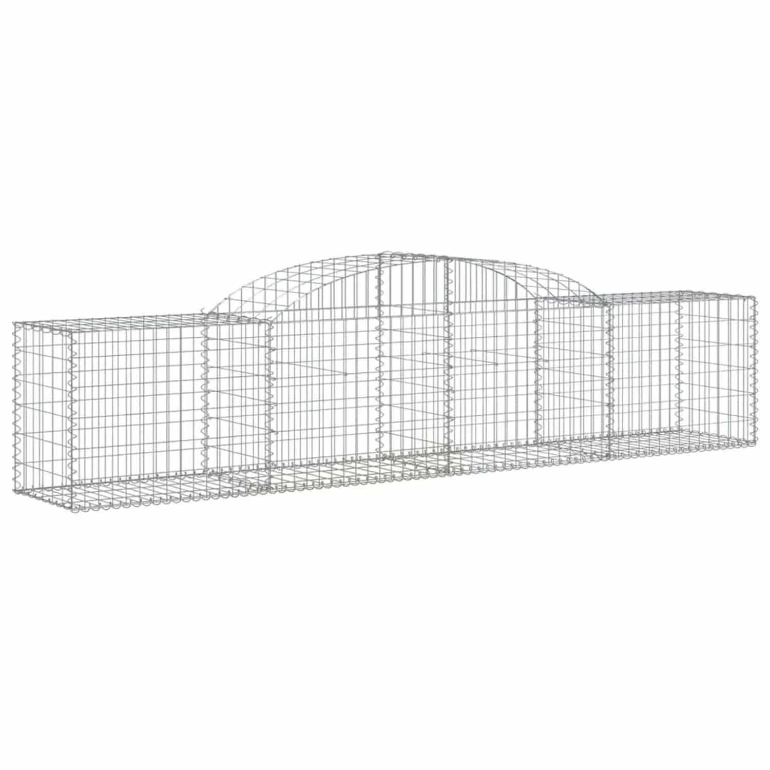vidaXL Gabionen mit Hochbogen 9 Stk 300x50x60/80 cm Eisen 1671104