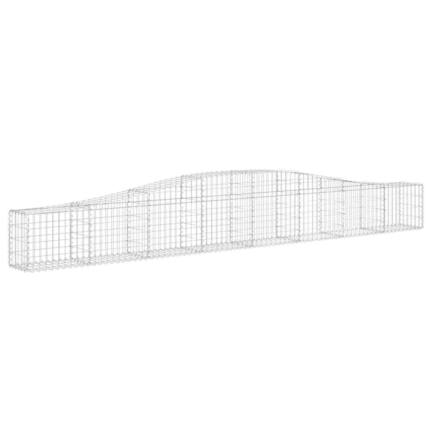 vidaXL Gabionen mit Hochbogen 9 Stk 400x30x40/60 cm Verzinktes Eisen 3145794
