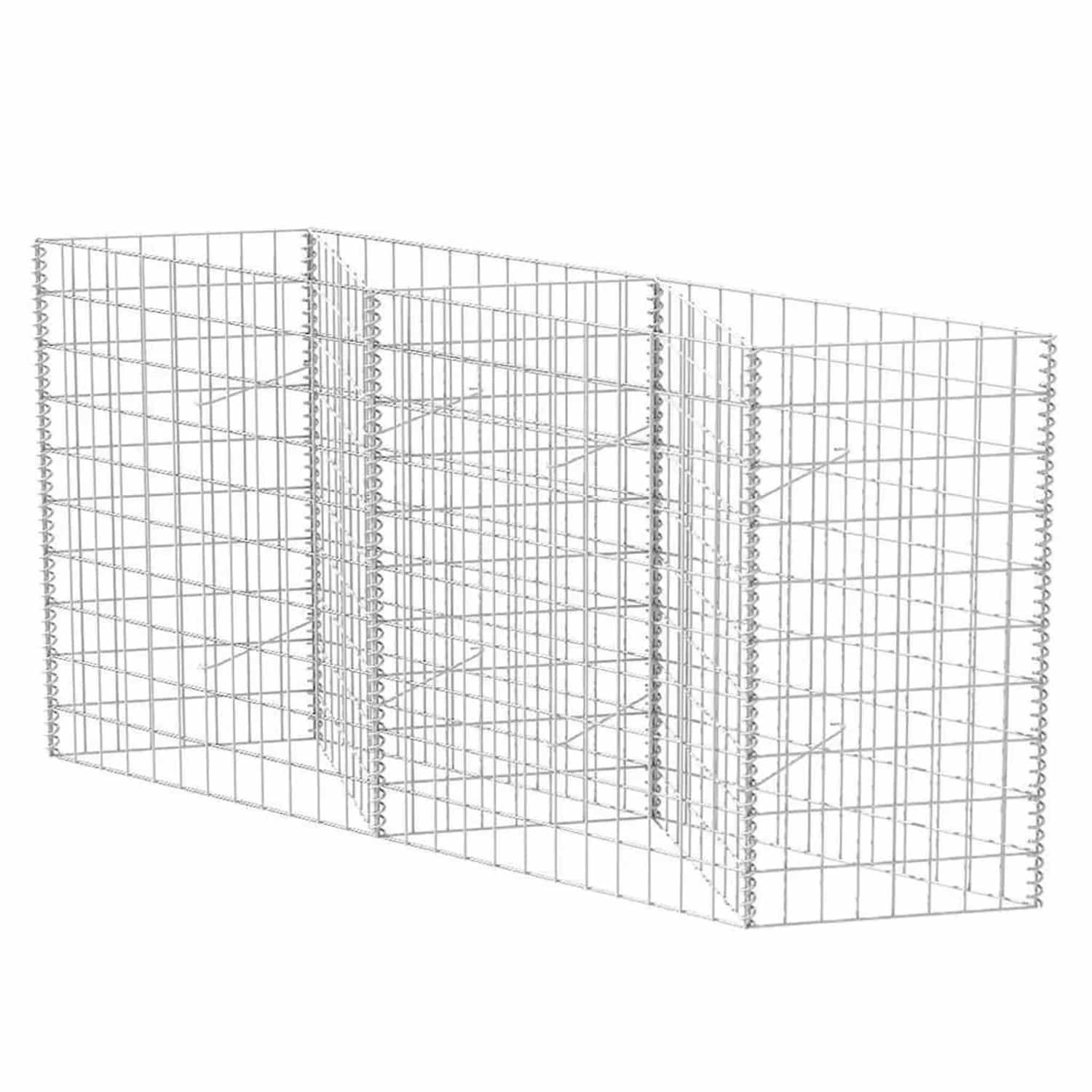 vidaXL Gabionenkorb Pflanzkasten Gemüse-Hochbeet Stahl 120x30x100 cm 142539