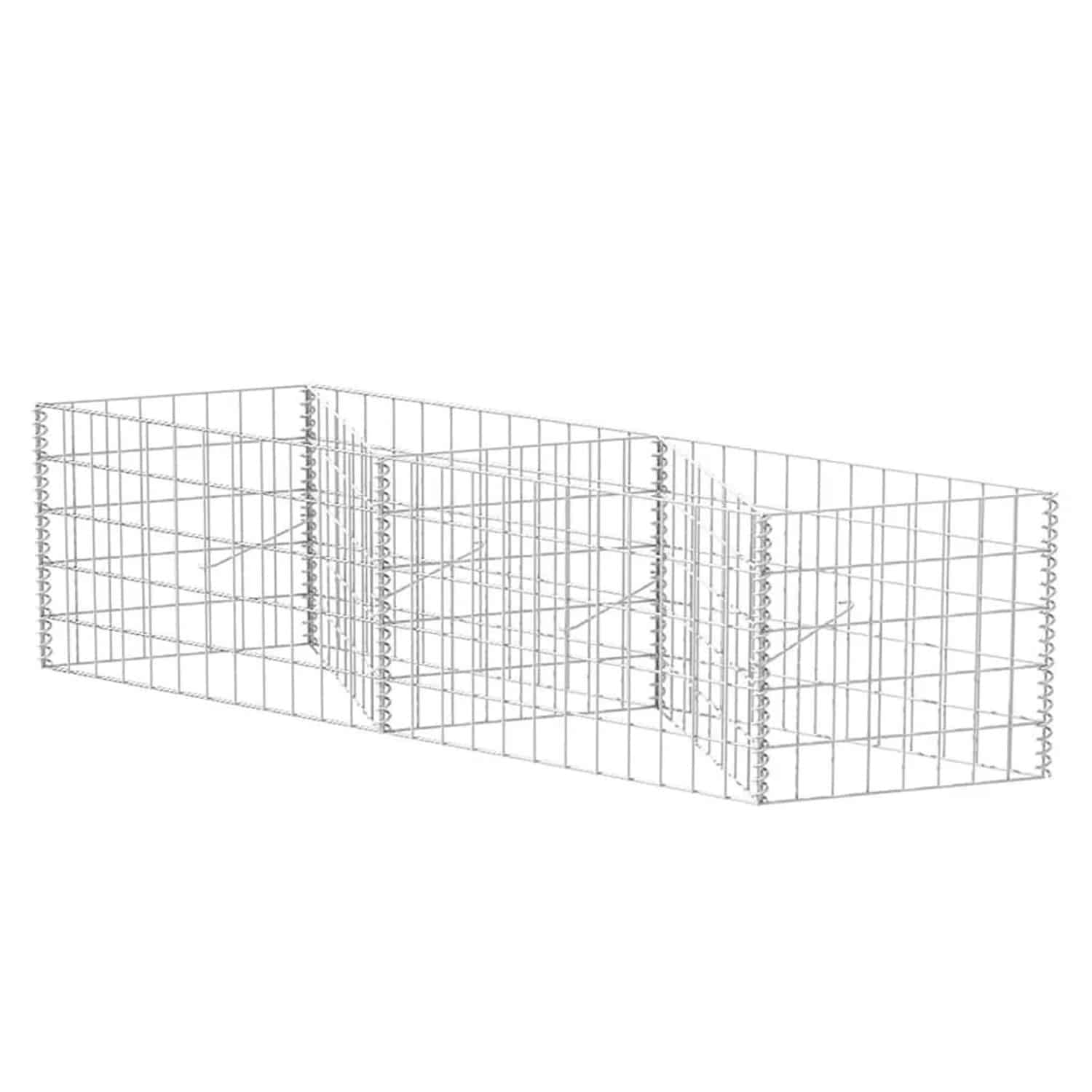 vidaXL Gabionenkorb Pflanzkasten Gemüse-Hochbeet Stahl 120x30x50 cm 142540