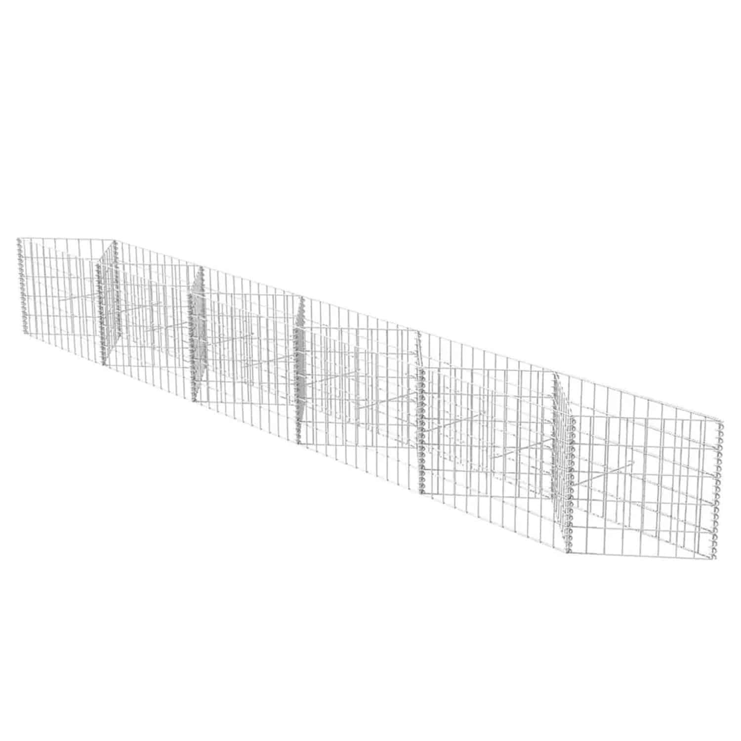 vidaXL Gabionenkorb Pflanzkasten Gemüse-Hochbeet Stahl 300x30x50 cm 142538