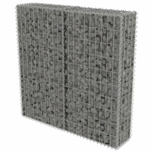 vidaXL Gabionenwand mit Abdeckung Verzinkter Stahl 100x20x100 cm 143578