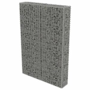 vidaXL Gabionenwand mit Abdeckung Verzinkter Stahl 100x20x150 cm 143579