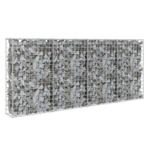 vidaXL Gabionenwand mit Abdeckung Verzinkter Stahl 200x20x85 cm 143580