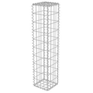 vidaXL Gabionenwand mit Abdeckung Verzinkter Stahl 20x20x100 cm 143575