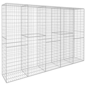 vidaXL Gabionenwand mit Abdeckung Verzinkter Stahl 300 x 50 x 200 cm 145090