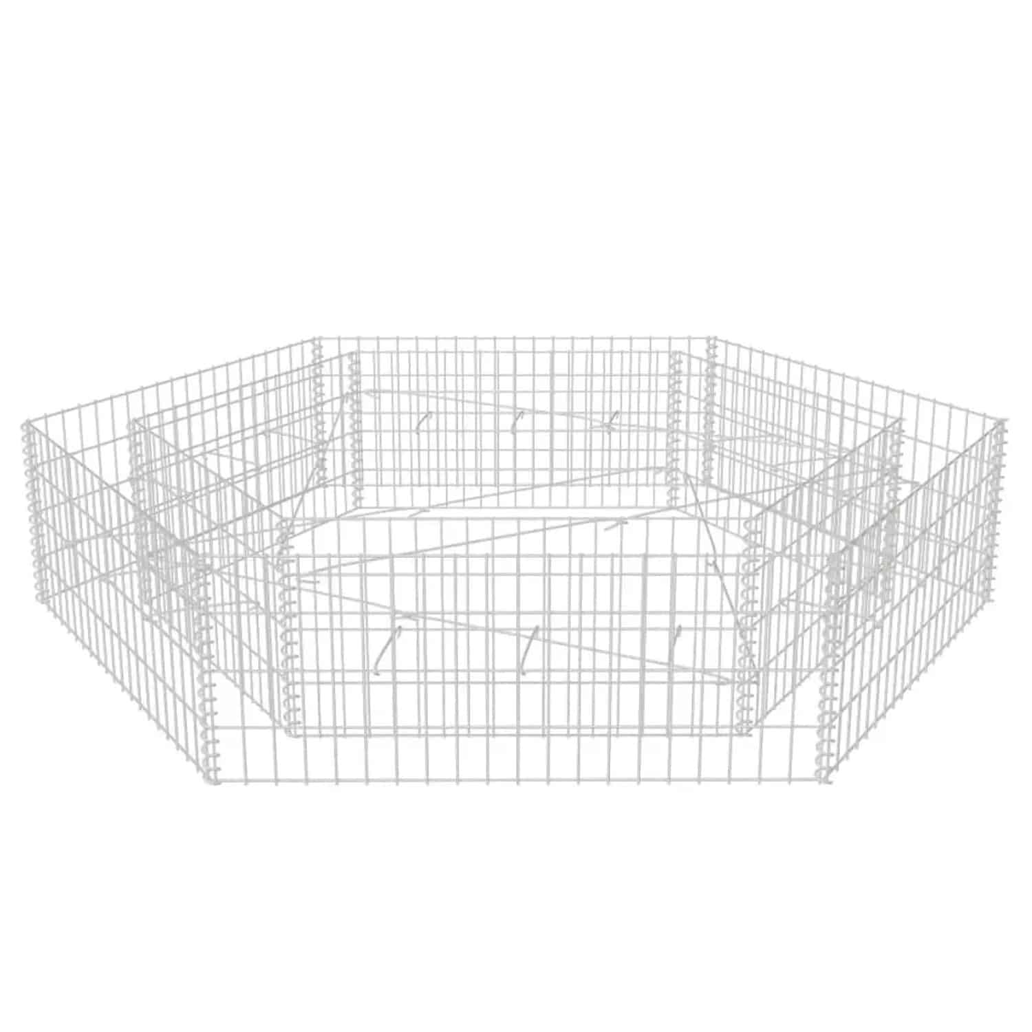 vidaXL Sechseckiges Gabionen-Hochbeet 200x173x40 cm 594299