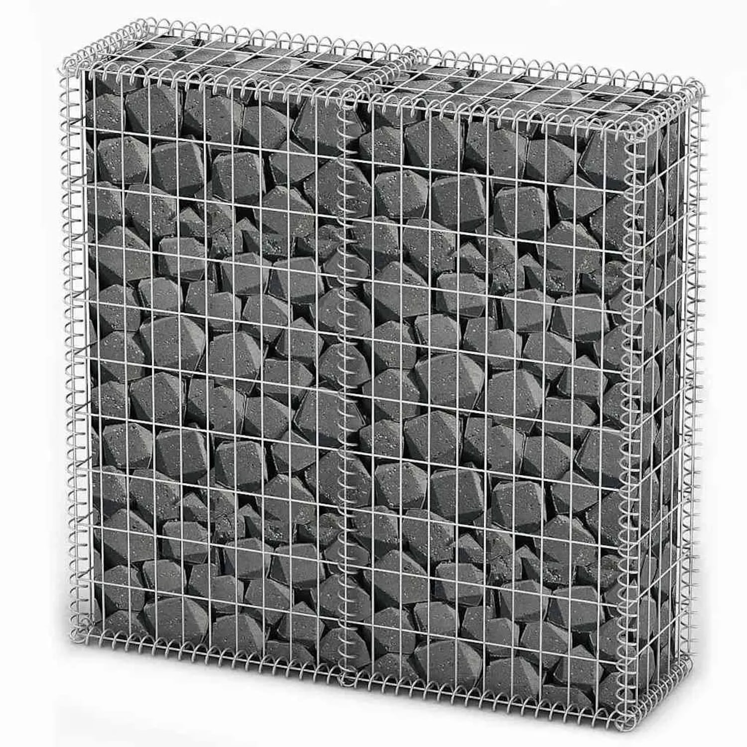 vidaXL Steinkorb Gabione mit Deckeln Verzinkter Draht 100x100x30 cm 141041