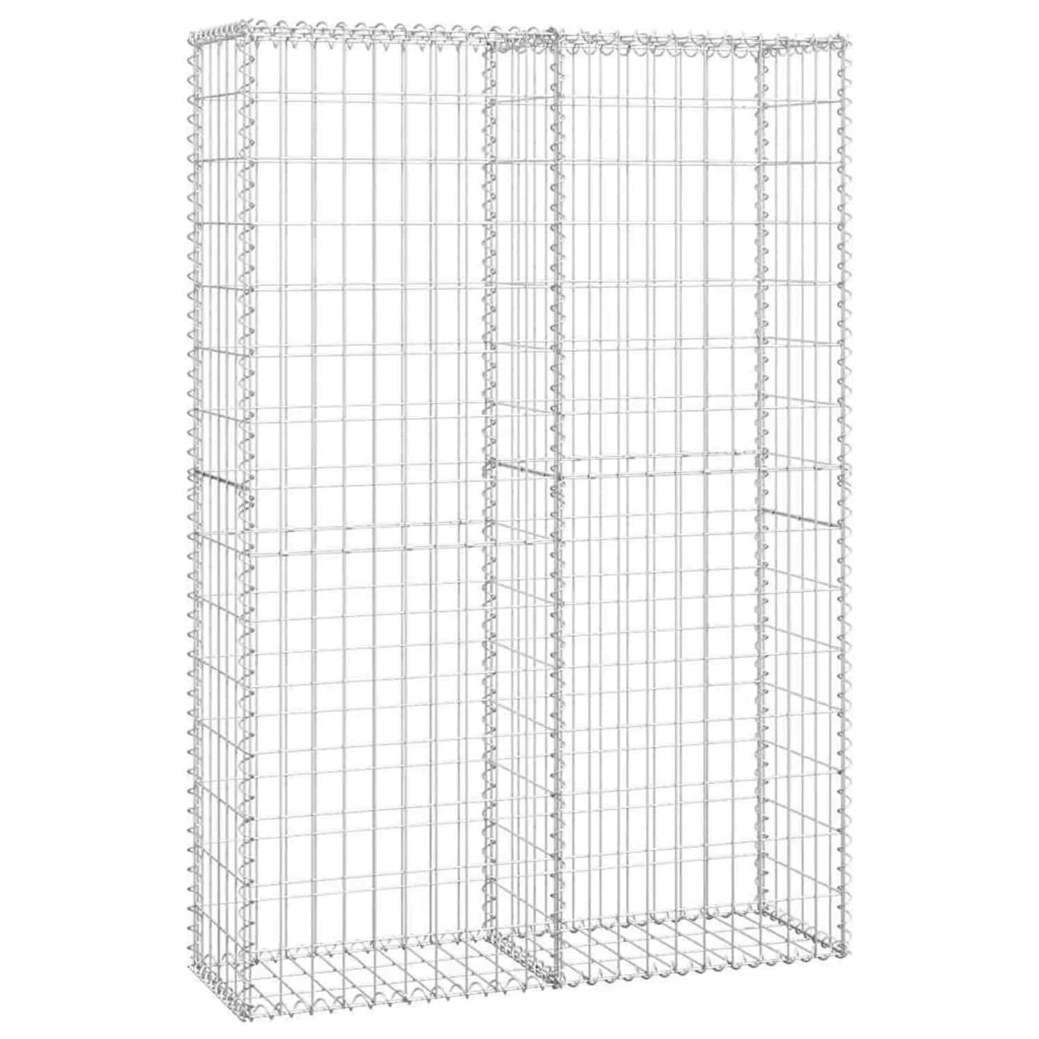 vidaXL Steinkorb Gabione mit Deckeln Verzinkter Draht 150x100x30 cm 141042