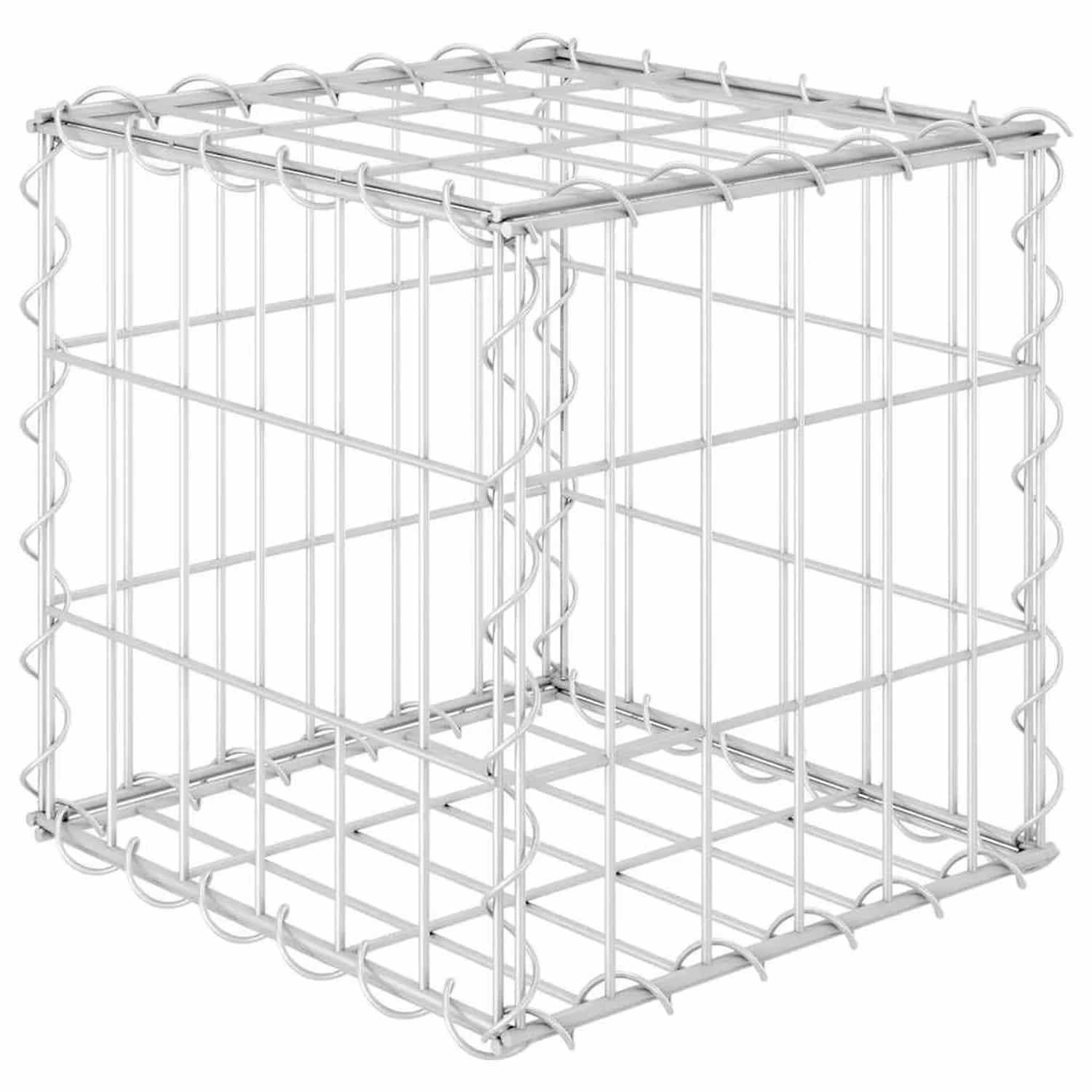 vidaXL Würfel-Gabionen-Hochbeet Stahldraht 30x30x30 cm 145648